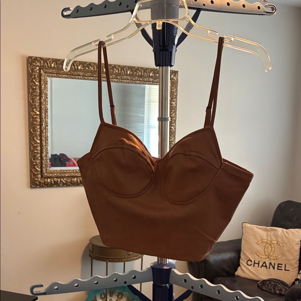 Iris Chocolate Brown Women's Bra Top